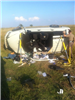 Department Staff Flipping over a Wrecked Car