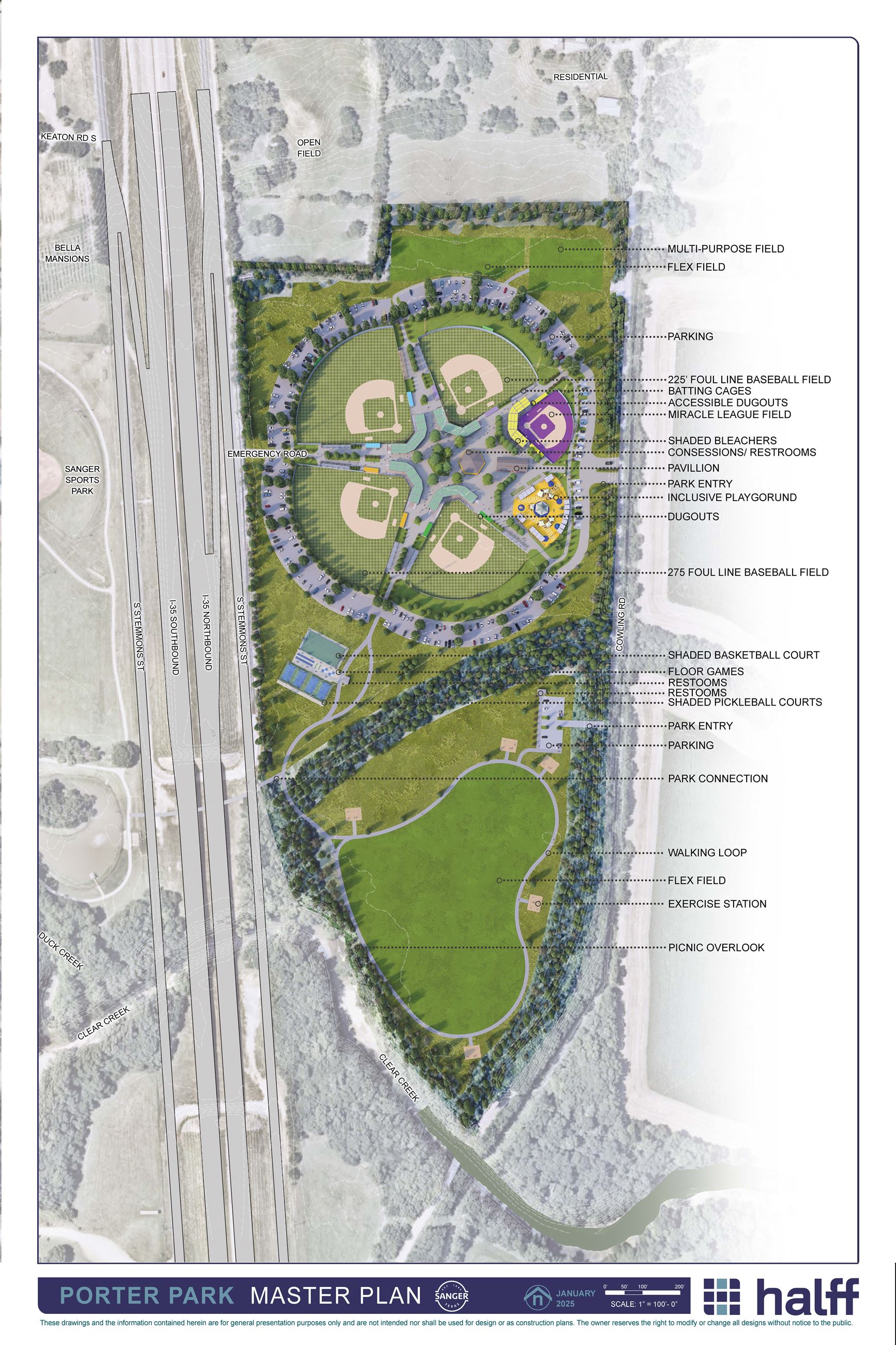 Porter Park Master Plan - Labels