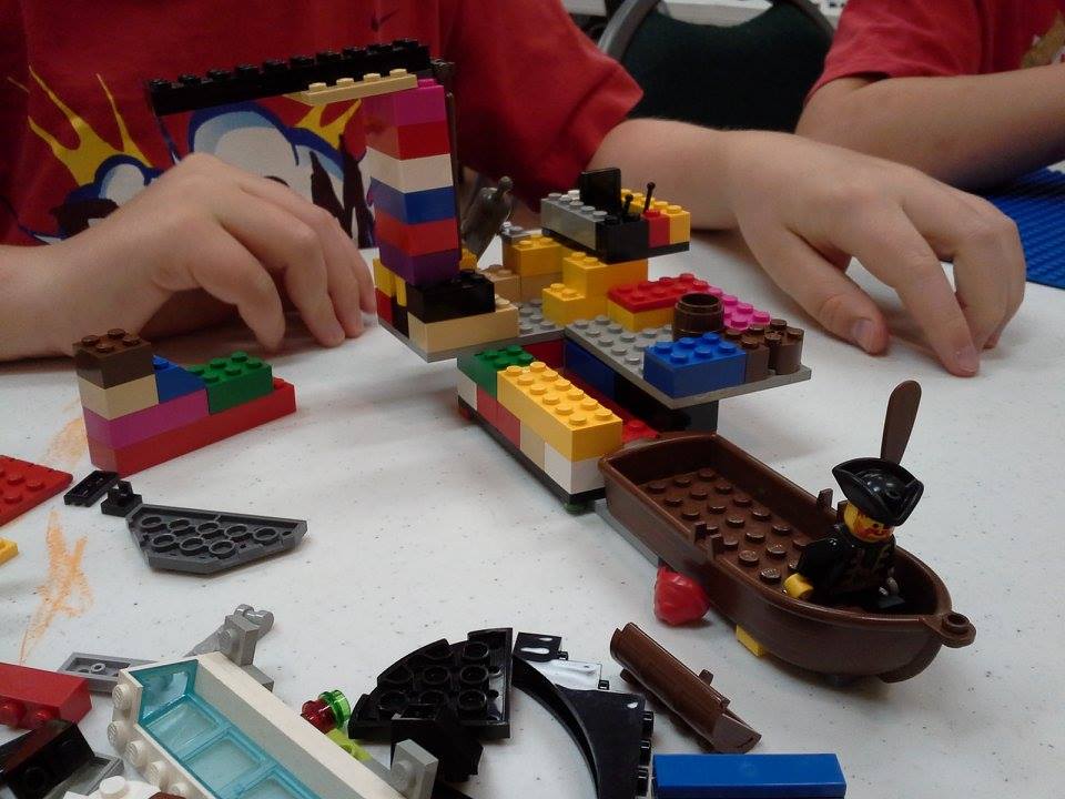 Kid Building with Legos